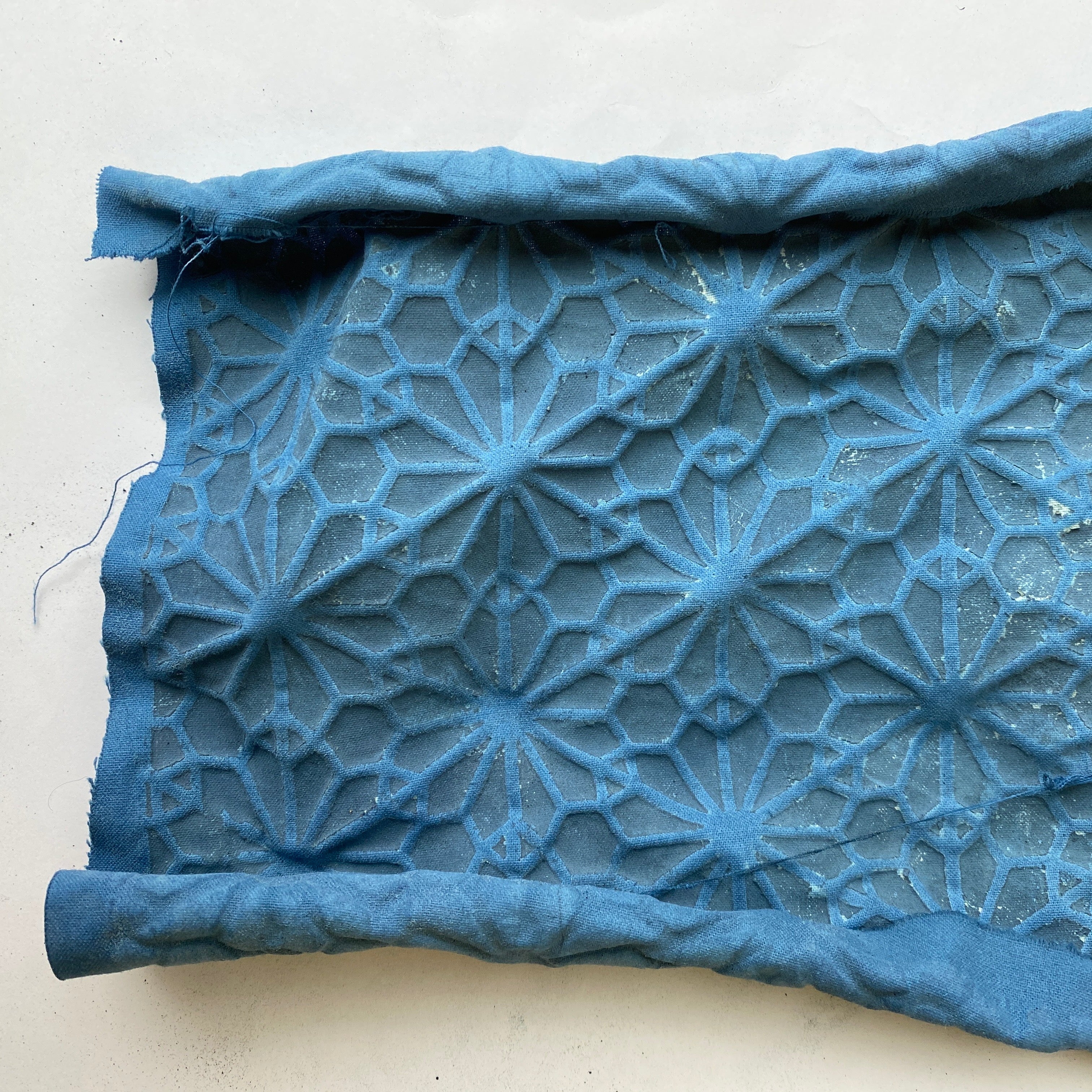 Indigo Dyeing and Clay Resist